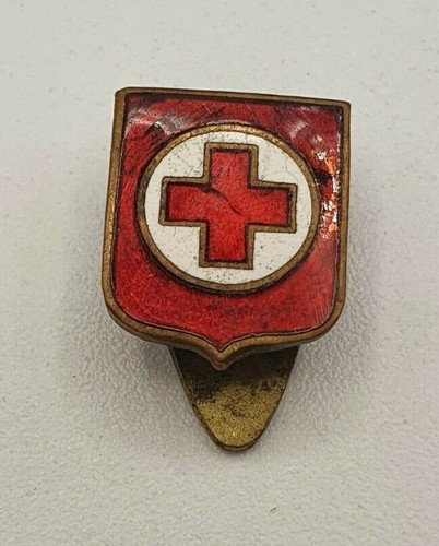Spilla croce rossa vintage - spilla,