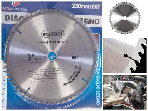 Disco taglio legno denti - 60,