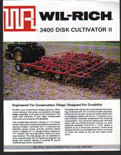 WIL-RICH "3400 Coltivatore a disco II" opuscolo opuscolo