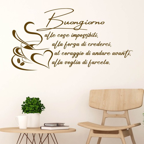 Adesivo murale con frase