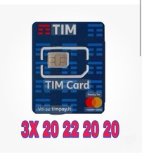 sim card top number, numero facile, numero veloce. 3X 20 22 20 20