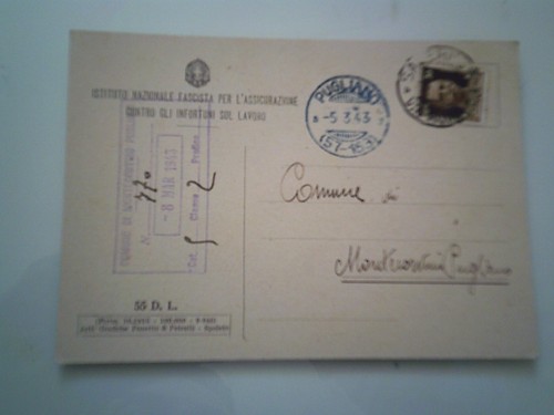 Cartolina postale viaggiata - ,