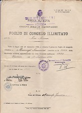 FOGLIO DI CONGEDO ILLIMITATO