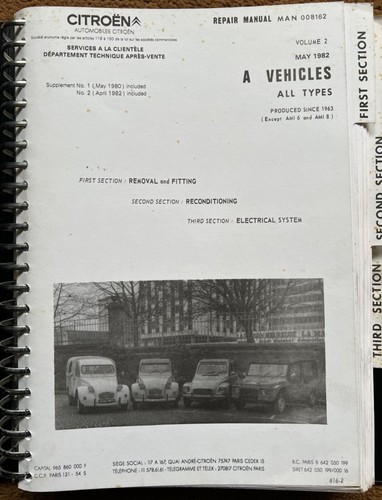 Citroen 2cv van mehari - citroen, manual