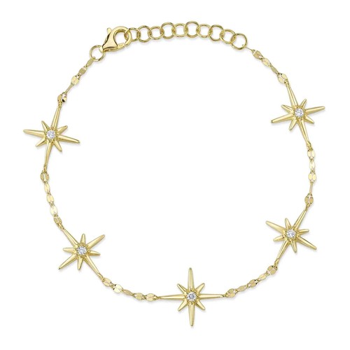 14k oro giallo nord stella - oro,