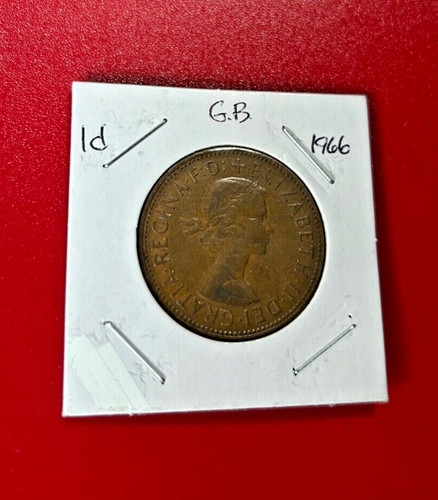 1966 grande penny moneta del - 1966,