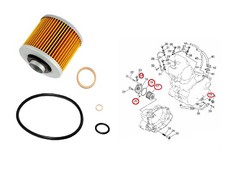 Aprilia Pegaso 650 ie Trail 2005-2014 guarnizioni coperchio filtro olio