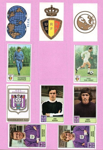 Panini football belgium 1972 - football,