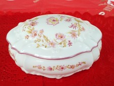 ANTICA SCATOLA PORTAGIOIE CON MANUFATTURA IN PORCELLANA ROYAL LIMOGES FRANCE