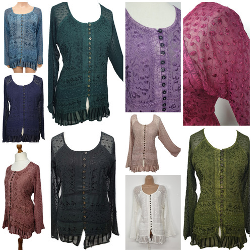 Blusa donna manica intera - , boho