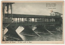 BASSANO DEL GRAPPA - VICENZA - IL PONTE VECCHIO IN LEGNO - VIAGG. 1935 -14061-