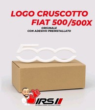 SCRITTA STEMMA LOGO EMBLEMA CRUSCOTTO FIAT 500/500X BIANCO ORIGINALE CON ADESIVO