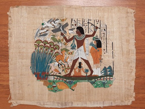 Dipinto papiro egizio il - papiro,