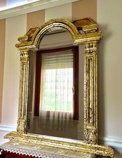 specchio antico legno dorato