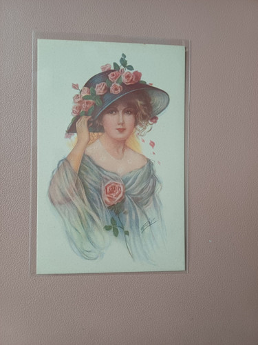 Cartolina illustratore donnine - cartolina,