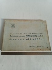 manuale uso manutenzione originale Aermacchi motocarro MB1 750 benzina rimorchio