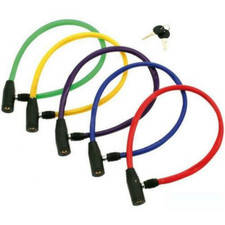 LUCCHETTO ANTIFURTO CATENA  BICICLETTA RIVESTITO ANTI TAGLIO BICI CON 2 CHIAVI