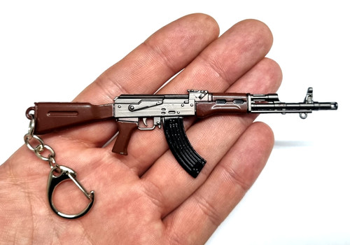 Large keychain metal gun - ak-47,