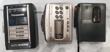 Lotto 3 Lettori Musicassetta Vintage PER RICAMBI  Sony, Panasonic E Aiwa