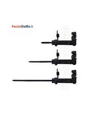 Fermascuri a Ometto da Avvitare Regolabili con Vite da 6 12 18 cm Colore Nero