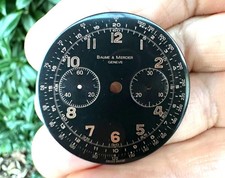 Baume et Mercier Chronograph Vintage Dial Black Gilt 34,5mm per Landeron 48