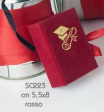 Scatolina Libro Laurea Rosso portaconfetti porta confetti 08DH
