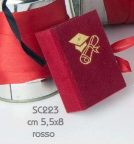 Scatolina libro laurea rosso - libro,
