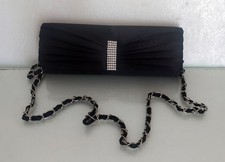 BORSETTA DA SERA DONNA POCHETTE CERIMONIA, CON TRACOLLA PIEGHE E STRASS SOPRANI