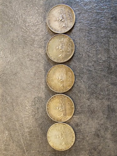 Lotto monete 500 lire - 5,