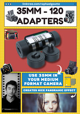 Use 35mm film in medium format camera  (x2 adapters)