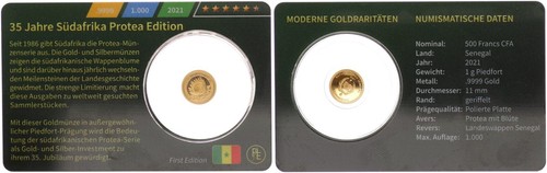 Senegal 500 francs - francs, oro