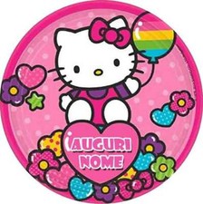 Cialda hello kitty con nome - kitty,