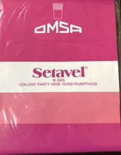 1 Collant Omsa Vintage Setavel Tuttonudo Sexy 16 Den. Mis.  4 Col.Nero