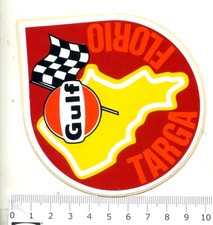 GULF TARGA FLORIO  RALLY  Adesivo Stichers originale anni '70