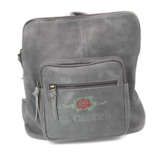 Zaino in vera pelle con bretelle regolabili doppia tasca frontale e interna