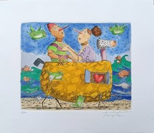 Pino Procopio - Acquaforte colorata a mano, numerata e firmata