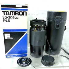 Tamron 80-200 mm F/4.5 Multi C. obiettivo zoom one touch per Canon FD con custodia/scatola/tappi