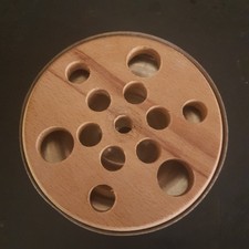 RICAMBIO LAMPADARIO MURANO Vintage - Tamburo  in Legno LAMP. 3 LUCI