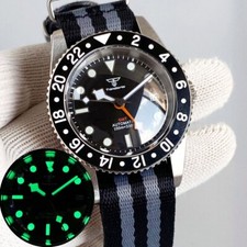 NH34 GMT Orologio Automatico Zaffiro 200m Impermeabile Retrò Orologi Subacquei per Uomo