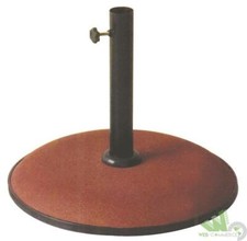 BASE PER OMBRELLONE PALO REGOLABILE CENTRALE IN CEMENTO ROTONDA ROSSO KG.25