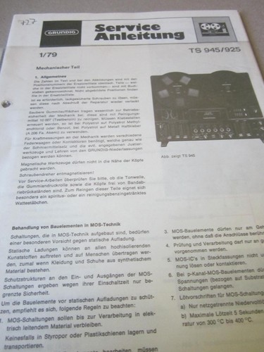 Grundig nastro 945 - grundig, 925