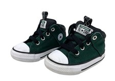 Scarpe bambino Converse All Star verde foresta tela sneakers stringate medie taglia 5