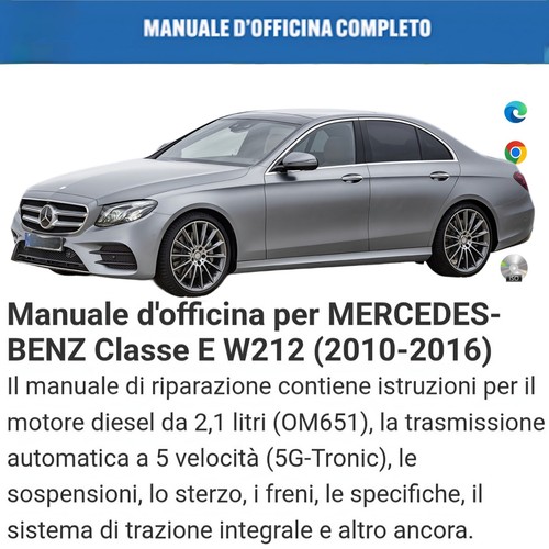 Manuale officina mercedes - manuale, d'officina