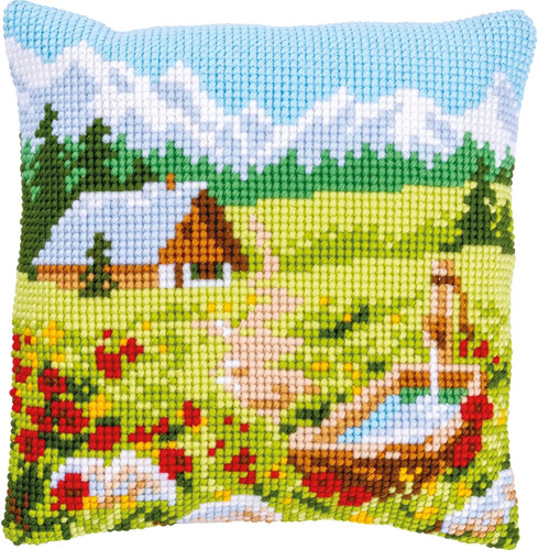 Kit cuscino punto croce prato - kit,