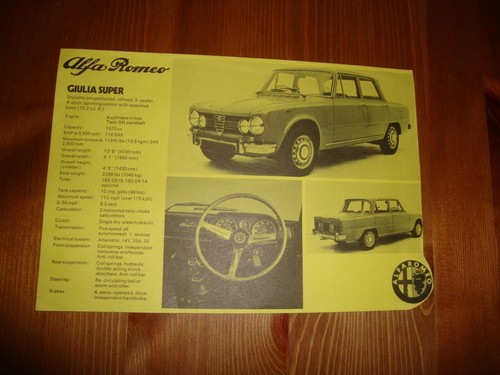 Alfa romeo giulia super - giulia,