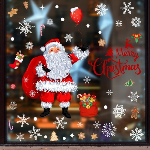 Adesivo babbo natale fiocco - adesivo,
