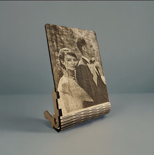 Portafoto Con Foto Incisa In Legno