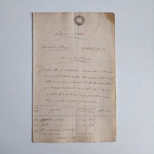 1867 Scrittura Manoscritta Su