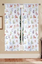Coppia tende stampate lettere - coppia,