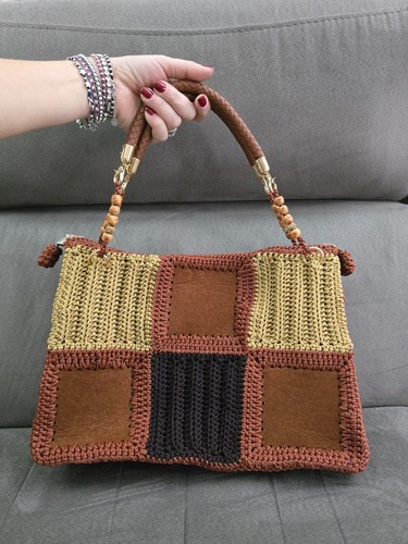 Borsa granny square uncinetto - borsa,